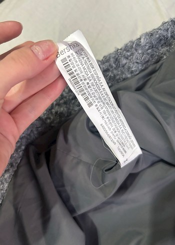 Gri Midi Boy Kürklü Kadın Kaban - Görsel 6