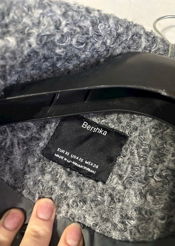 Gri Midi Boy Kürklü Kadın Kaban - Görsel 2