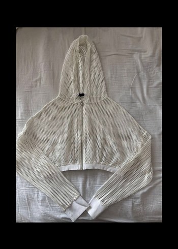 Bershka fileli crop hırka