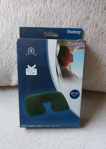 Bestway Mavi Gri Baskılı Seyahat Boyun Yastığı