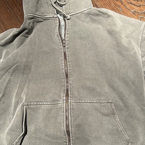 s Beden gri Renk Oversize Pull&Bear Fermuarlı Sweatshirt