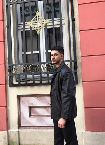 American Vintage Düz Deri Ceket 