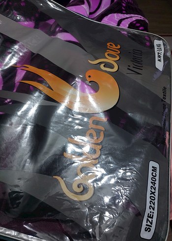 Koyu Mor Desenli Battaniye - Görsel 3