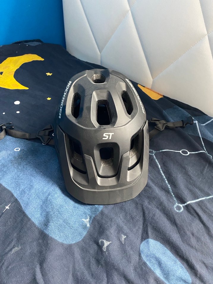 Rockrider Siyah Plastik Motosiklet Kaskı - Görsel 2