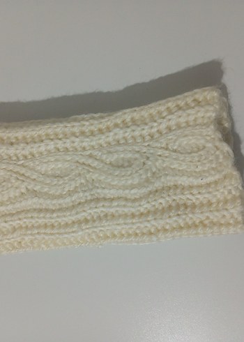 Beyaz Örgü Bohem Kadın Eldiveni - Görsel 4