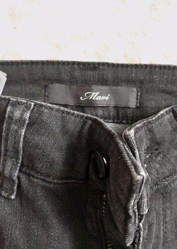 38 Beden Kadın Siyah Denim Normal Boy Jean
