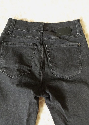 38 Beden siyah Renk Kadın Siyah Denim Normal Boy Jean