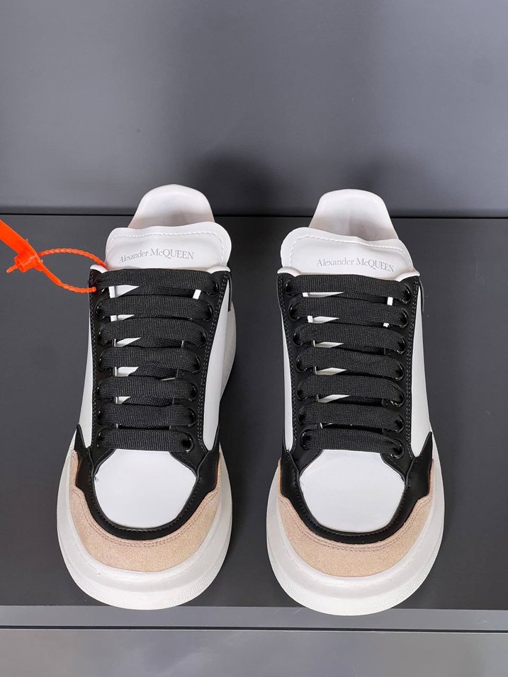 Siyah Beyaz Bağcıklı Erkek Spor Ayakkabı - Görsel 3