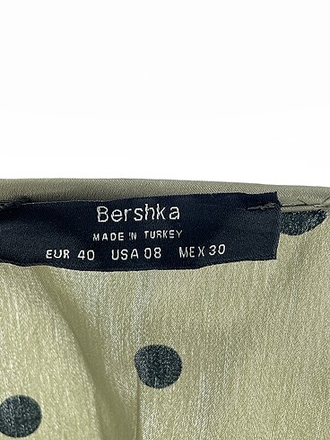 40 Beden haki Renk Bershka Uzun Elbise %70 İndirimli.