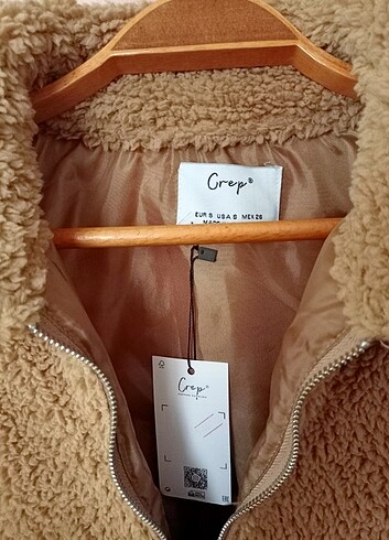 crep marka içi astarlı polar ceket - Görsel 2