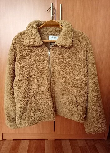 crep marka içi astarlı polar ceket - Görsel 4