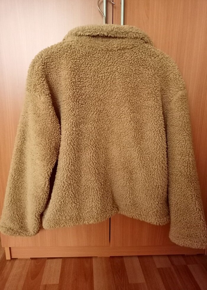 crep marka içi astarlı polar ceket - Görsel 5