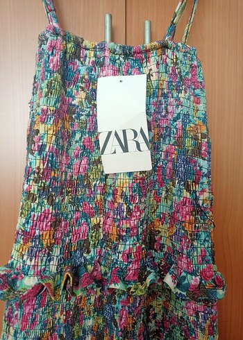 Zara askılı elbise - Görsel 7