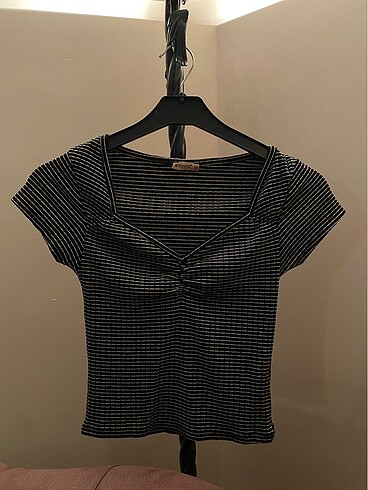 Oxxo Çizgili Crop Top