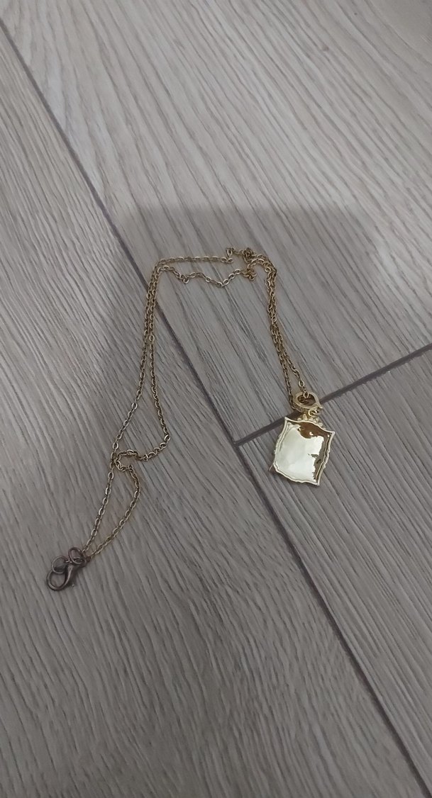 Çiçek Desenli Uzun Altın Renkli Bohem Kolye - Görsel 2