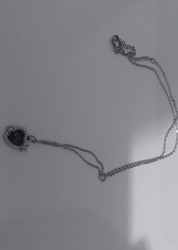 Navy Desenli Gotik Midi Kolye - Görsel 2