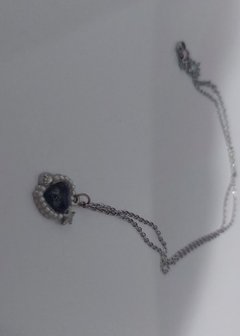 Navy Desenli Gotik Midi Kolye - Görsel 3