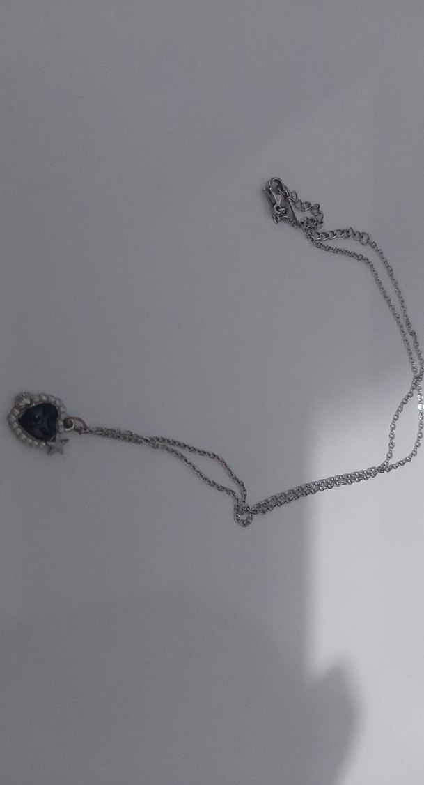 Navy Desenli Gotik Midi Kolye - Görsel 2