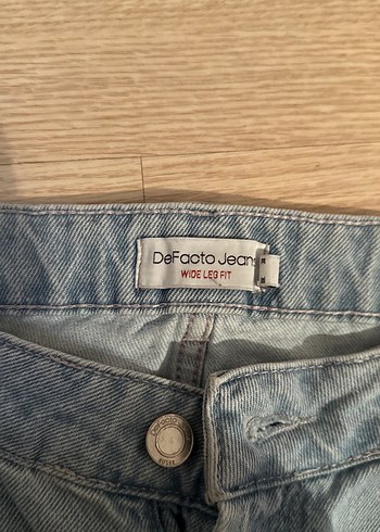 Gri Mavi Bol Kesim Midi Kot Pantolon - Görsel 2