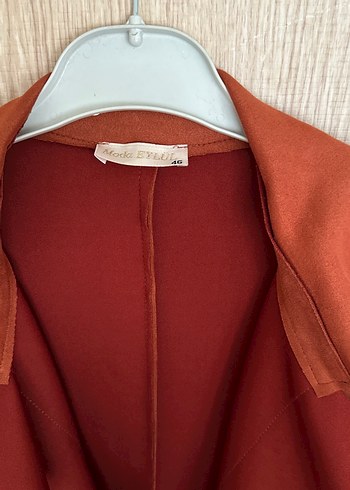 Kadın Kahverengi Süet Uzun Kemerli Trençkot - Görsel 2