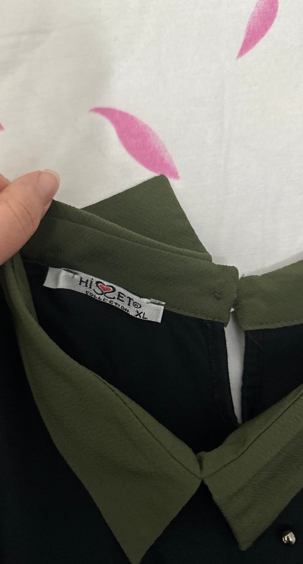 Düğmeli Siyah Kadın Gömlek - Görsel 3