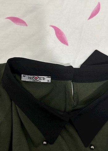 Düğmeli Uzun Kollu Haki Kadın Gömlek - Görsel 3