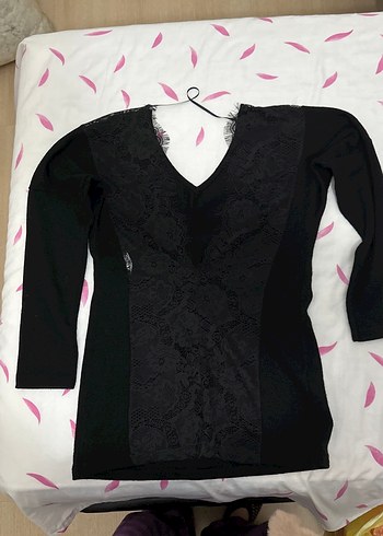 V Yaka Siyah Uzun Kollu - Görsel 2