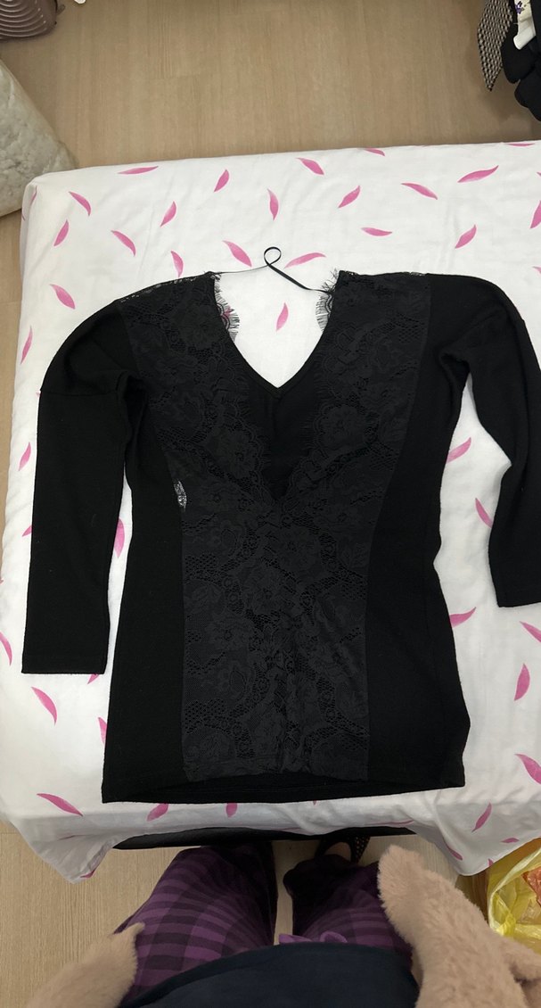 V Yaka Siyah Uzun Kollu - Görsel 2