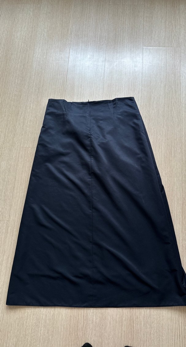 Drapeli Siyah Uzun Kadın Etek - Görsel 3