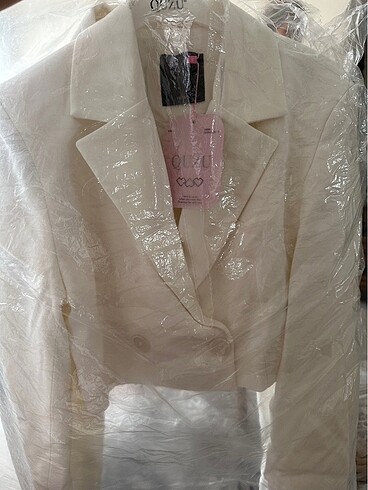 s Beden beyaz Renk Mini blazer ceket