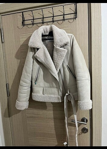 s Beden Stradivarius içi suni kürklü biker ceket