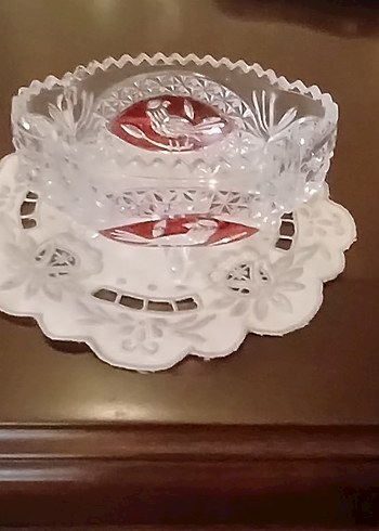 Diğer Bohemia kristali kuş desenli ayaklı şekerlik
