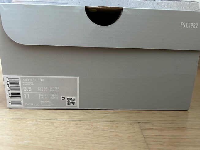 44 Beden beyaz Renk Nike Air Force 44 Numara