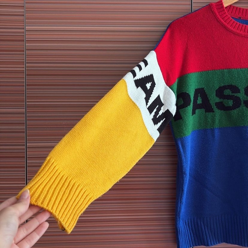 Renkli Örgü Kadın Kazak - Görsel 3