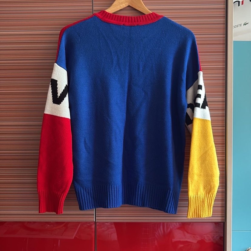 Renkli Örgü Kadın Kazak - Görsel 5