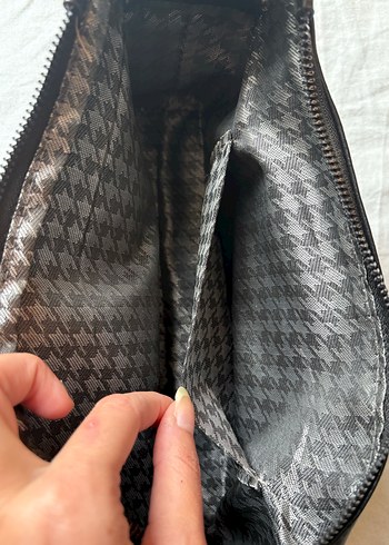 Kemer Tokalı Siyah Deri Kadın Çanta - Görsel 9