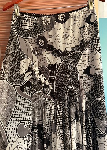 Bohem Çok Renkli Desenli Uzun Etek - Görsel 5