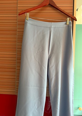 Kadın mavi Kumaş Pantolon - Görsel 5