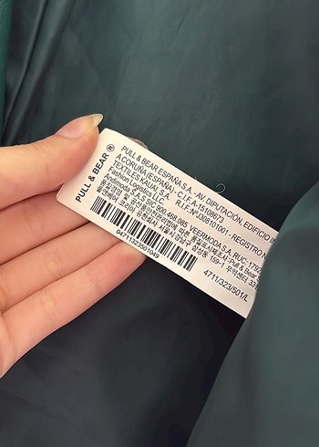 Pull&bear yeşil deri ceket - Görsel 6