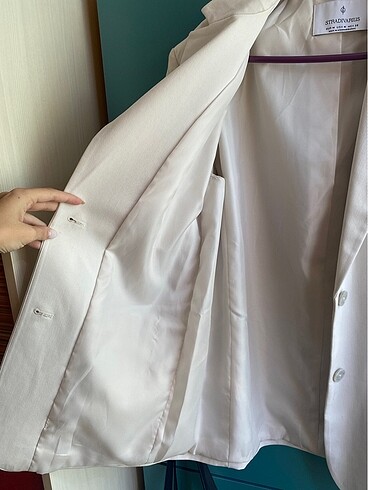 m Beden beyaz Renk Stradivarius kadın blazer