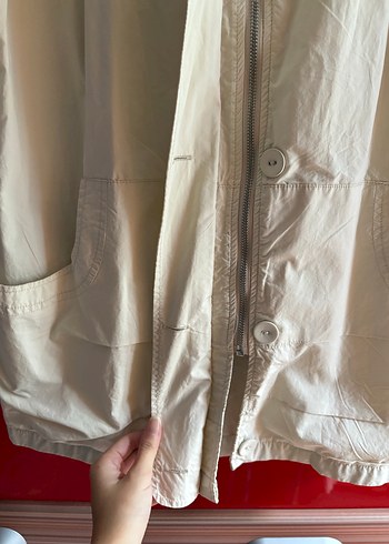 Krem rengi kadın ceket - Görsel 3