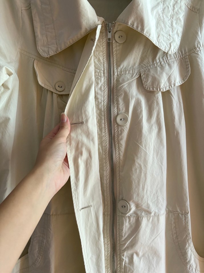 Krem rengi kadın ceket - Görsel 2