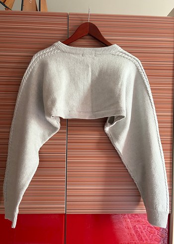 H&M Gri Örgü Kadın Kazak - Görsel 7