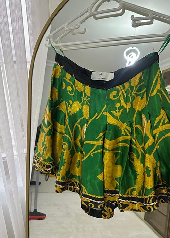 Yeşil Desenli Pilili Mini Etek adl marka - Görsel 6