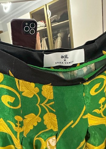 Yeşil Desenli Pilili Mini Etek adl marka - Görsel 4