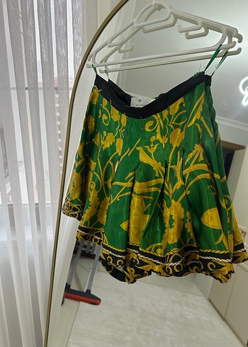 Yeşil Desenli Pilili Mini Etek adl marka - Görsel 5