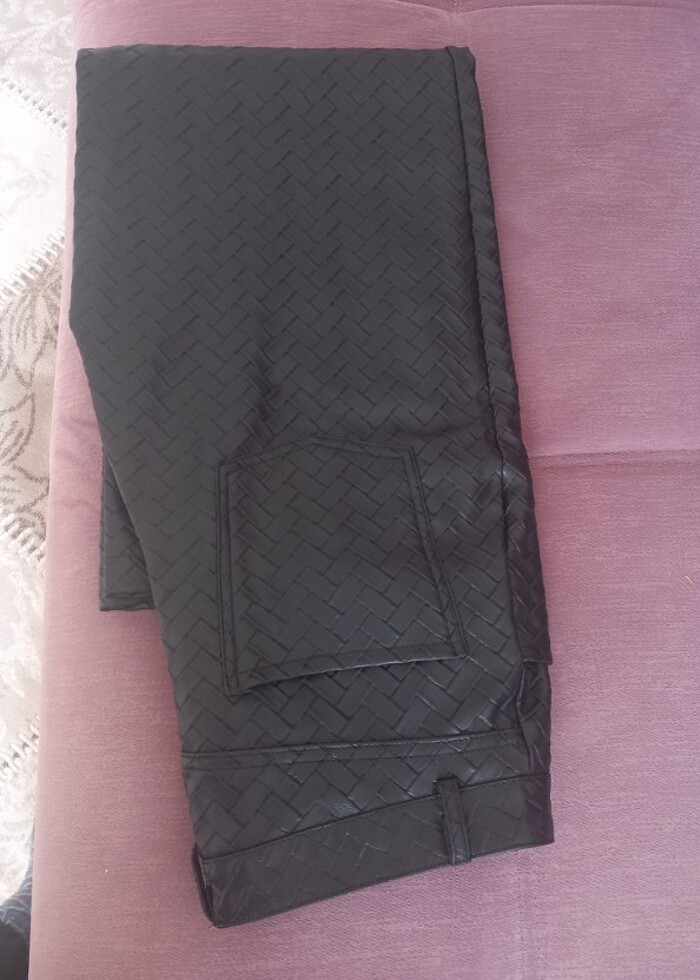 Kadın Deri pantolon. - Görsel 3