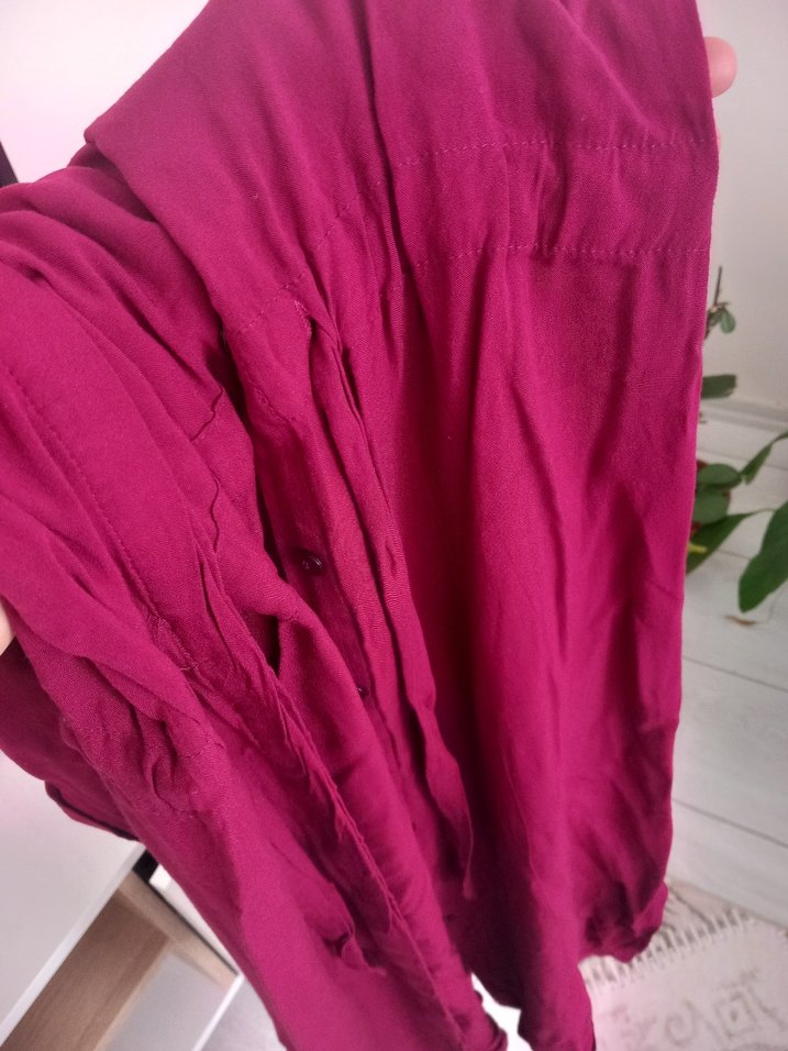 Bordo Uzun Kollu Salaş Tunik - Görsel 2