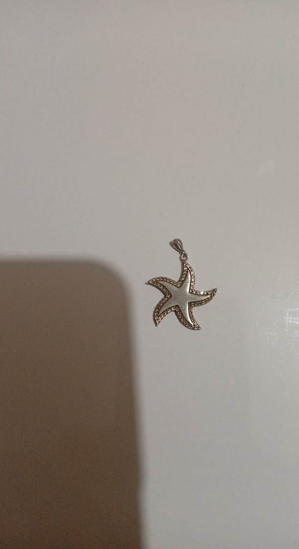 925 ayar Gümüş Deniz Yıldızı Kolye Ucu - Görsel 3