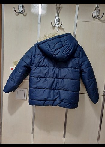 Kapüşonlu Erkek Çocuk Lacivert Mont - Görsel 5